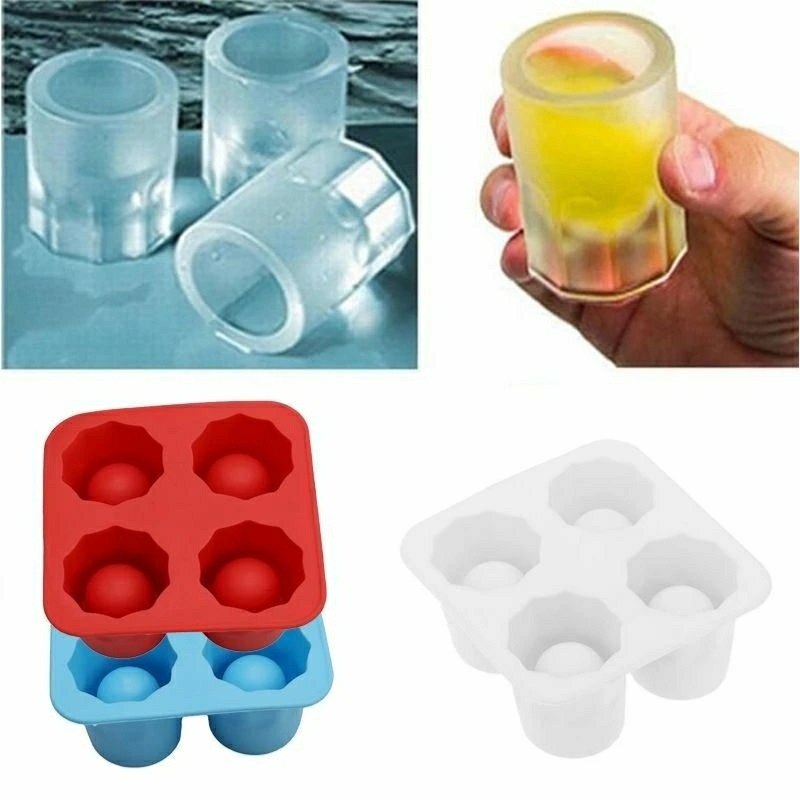 冰杯模具推薦,創意冰塊杯,矽膠模具,酒杯 DIY四格製冰模具-細節圖8