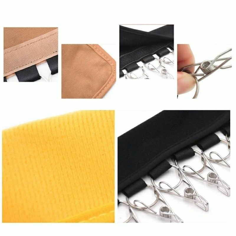 布藝衣帽子收納架,魔鬼氈折疊多功能帽夾,摺疊旅行衣架,帽子收納掛架-細節圖7