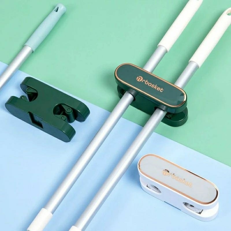 免打孔防水拖把架,多用途壁掛收納鉤,居家收納無痕浴室拖把架,廚房掃把架,拖把夾,置物架-細節圖6