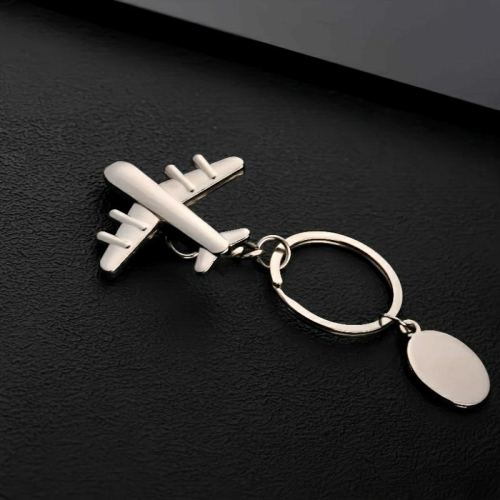 創意航空飛機鑰匙扣,金屬質感空中巴士鑰匙圈,個性時尚吊飾