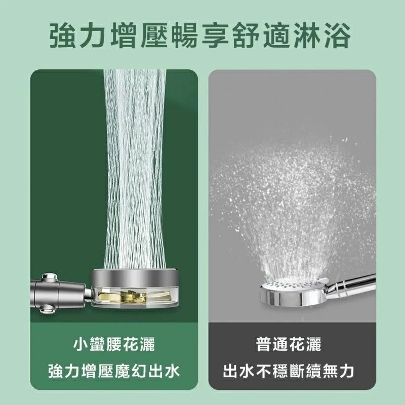 渦輪增壓螺旋槳淋浴花灑蓮蓬頭,小蠻腰浴室沐浴水壓調節花灑頭,水量調節淋浴頭-細節圖6