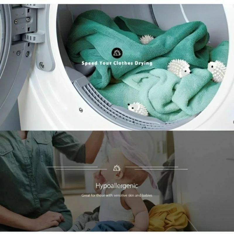 可愛刺蝟去污防纏繞洗衣球,防靜電烘乾機清潔球,洗衣機增加摩擦力去汙球-細節圖4