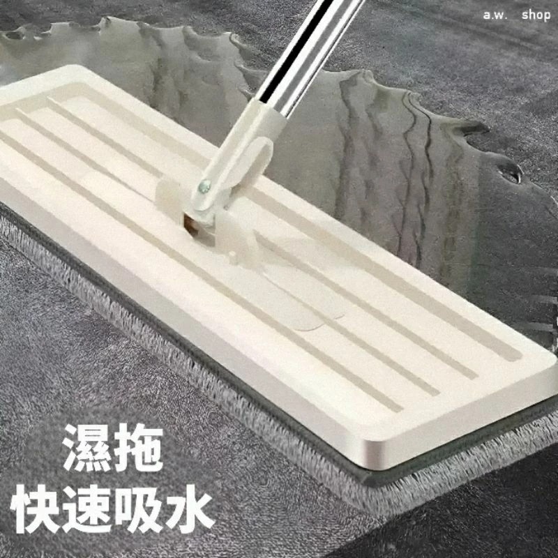 免手洗乾濕兩用平板拖把桶組,家用木地板360度旋轉懶人拖地清潔吸水拖把,居家清潔工具-細節圖3