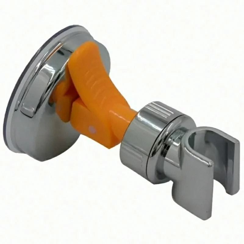 浴室吸盤式蓮蓬頭支架底座,免打孔防水淋浴頭360度萬向架,無痕洗澡沐浴頭收納架-細節圖3