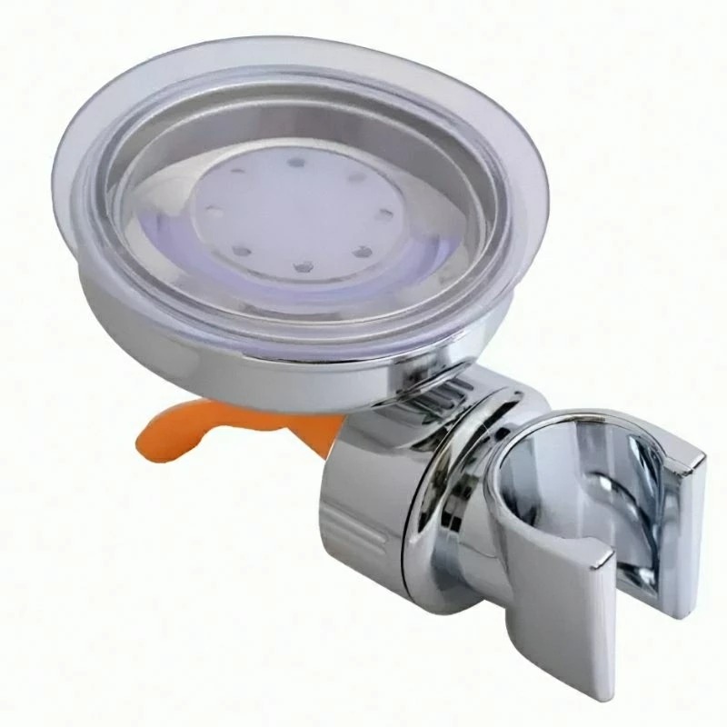 浴室吸盤式蓮蓬頭支架底座,免打孔防水淋浴頭360度萬向架,無痕洗澡沐浴頭收納架-細節圖4