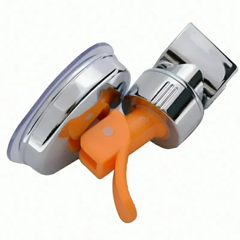 浴室吸盤式蓮蓬頭支架底座,免打孔防水淋浴頭360度萬向架,無痕洗澡沐浴頭收納架-細節圖5