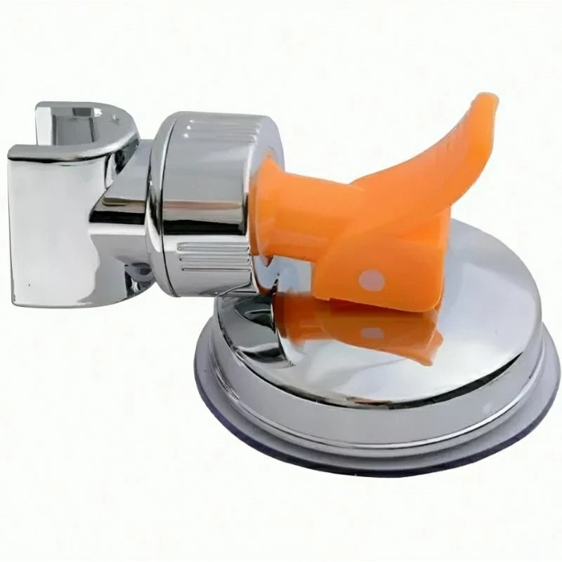 浴室吸盤式蓮蓬頭支架底座,免打孔防水淋浴頭360度萬向架,無痕洗澡沐浴頭收納架-細節圖6