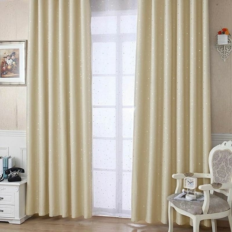 璀璨星空遮光窗廉,來自星星的你隔音隔熱窗簾,北歐現代簡約落地窗窗簾布,居家生活居家裝飾防曬遮陽布-細節圖8