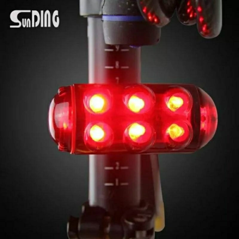 自行車無線爆閃雙排車尾燈,山地公路車夜間騎行防水車燈,單車閃爍安全警示燈,腳踏車燈具-細節圖2