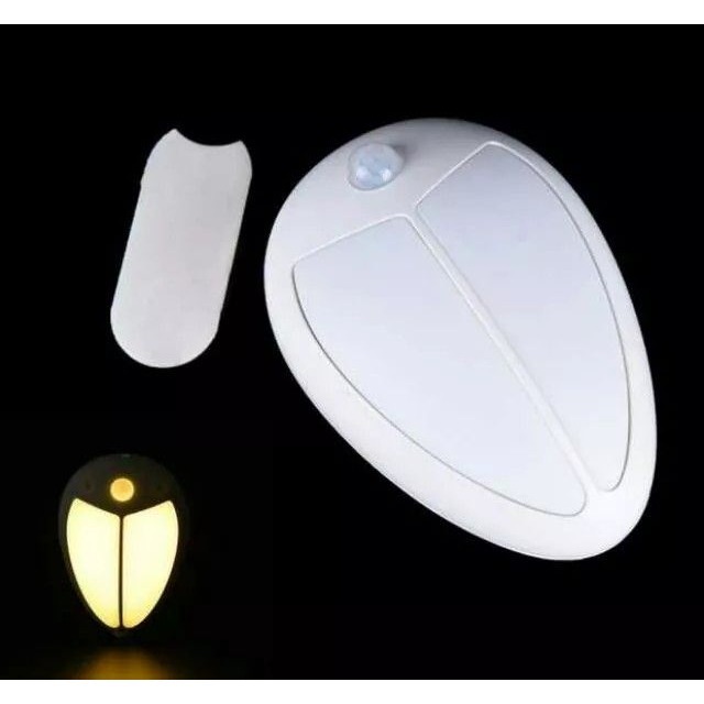 紅外線光控人體感應LED小夜燈, 夜間臥室感應燈,瓢蟲造型照明燈,免打孔無痕節能環保夜燈-細節圖8