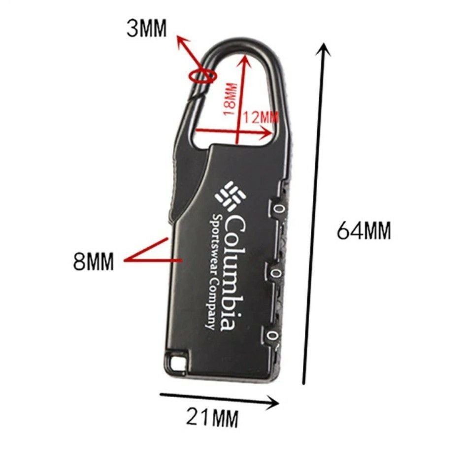 鋅合金迷你密碼鎖,健身房更衣櫃鎖頭,抽屜儲物盒掛鎖,旅行行李箱防盜鎖,後背包拉鍊鎖,攝影包數字鎖-細節圖5