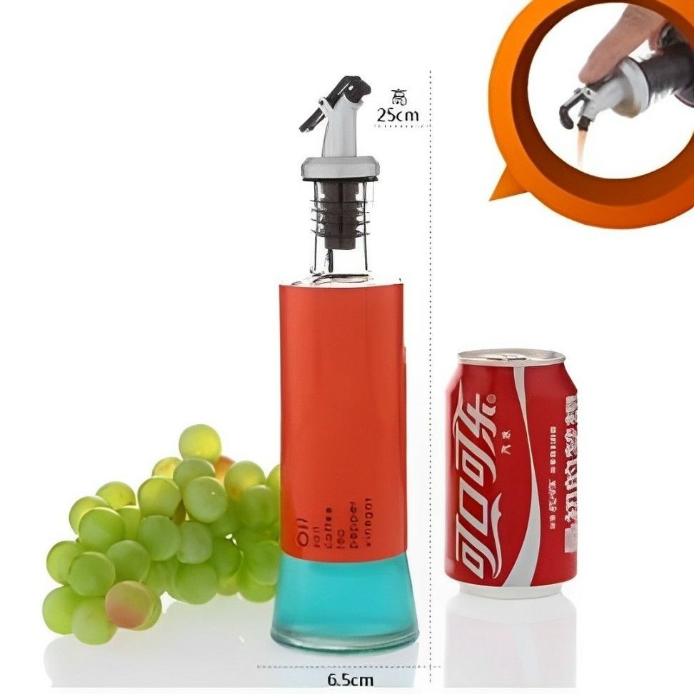 廚房密封按壓玻璃防漏調味瓶,家用寬口徑大容量收納瓶,醬油瓶,醋瓶,烹飪料理瓶,玻璃瓶/300ml-細節圖5