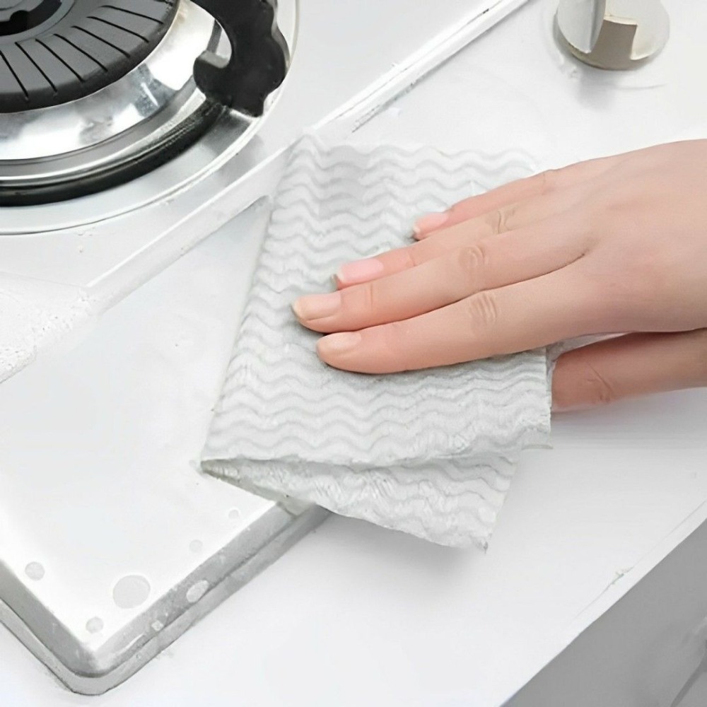 50片一次性廚房清潔抹布,柔軟吸水洗碗擦拭布,免洗清潔布,百潔布無紡布,擦手巾-細節圖6