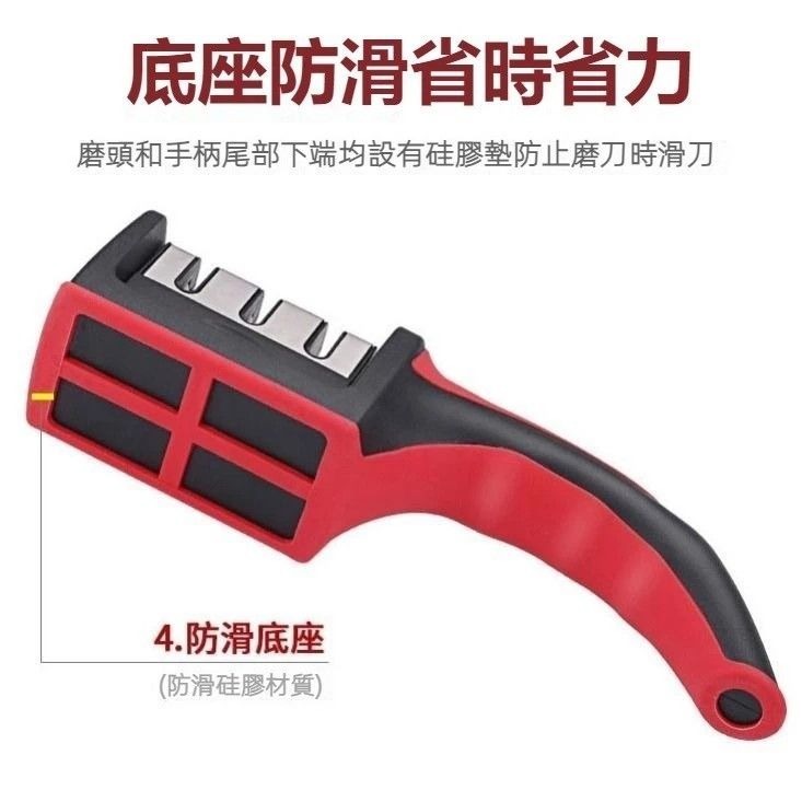 多功能手持金剛三段磨刀器,廚房手動快速菜刀磨刀器,家用雙面開鋒刀具磨刀石-細節圖8