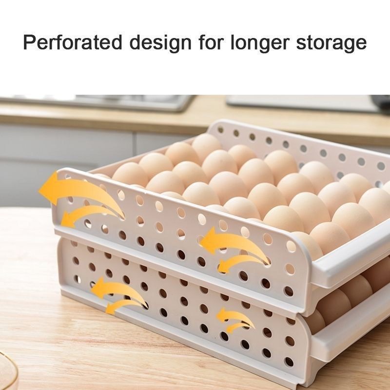 廚房30格雞蛋收納盒,食物保鮮雞蛋整理架,可堆疊蛋架-細節圖2