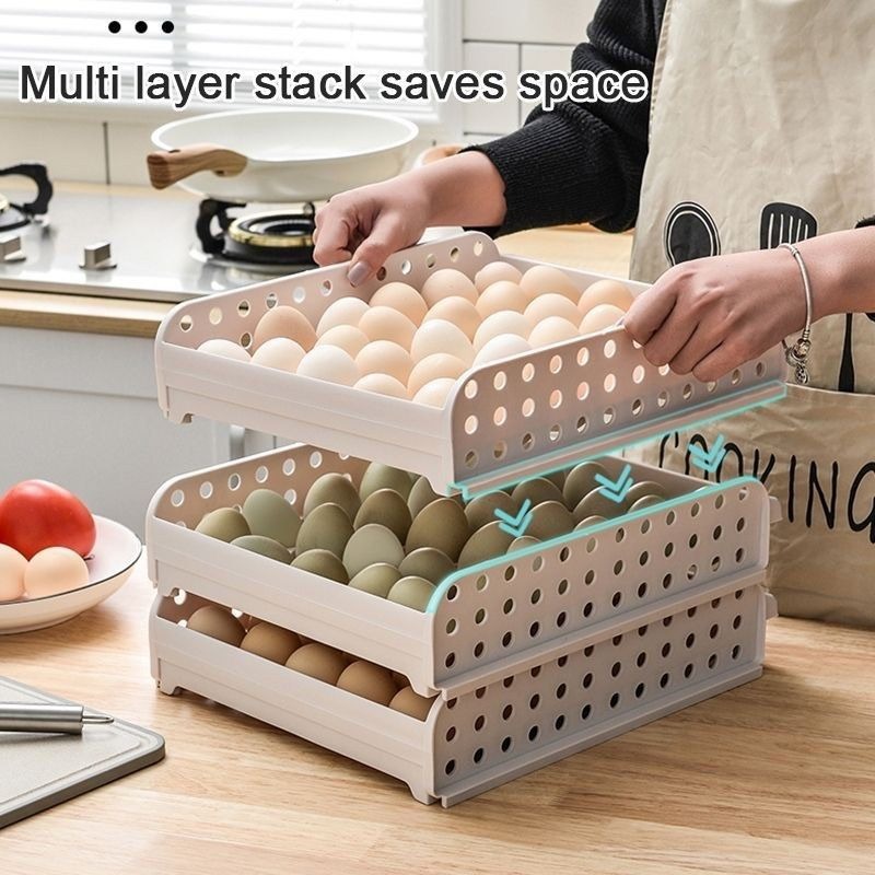 廚房30格雞蛋收納盒,食物保鮮雞蛋整理架,可堆疊蛋架-細節圖3