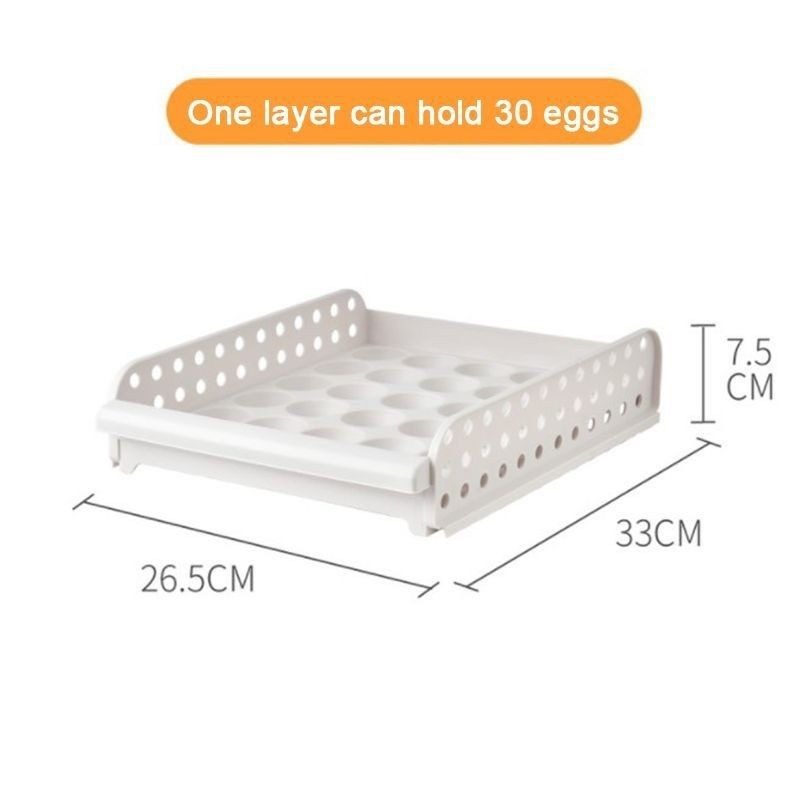 廚房30格雞蛋收納盒,食物保鮮雞蛋整理架,可堆疊蛋架-細節圖5
