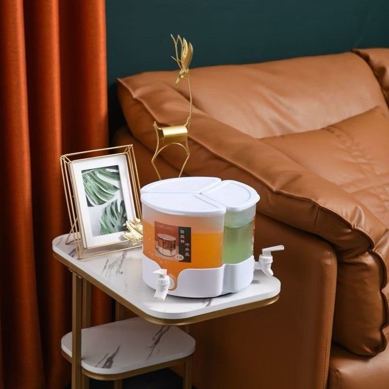 三合一冰箱旋轉冷水壺,大容量5.2L帶水龍頭飲料分配器,水果茶壺冷水桶-細節圖7