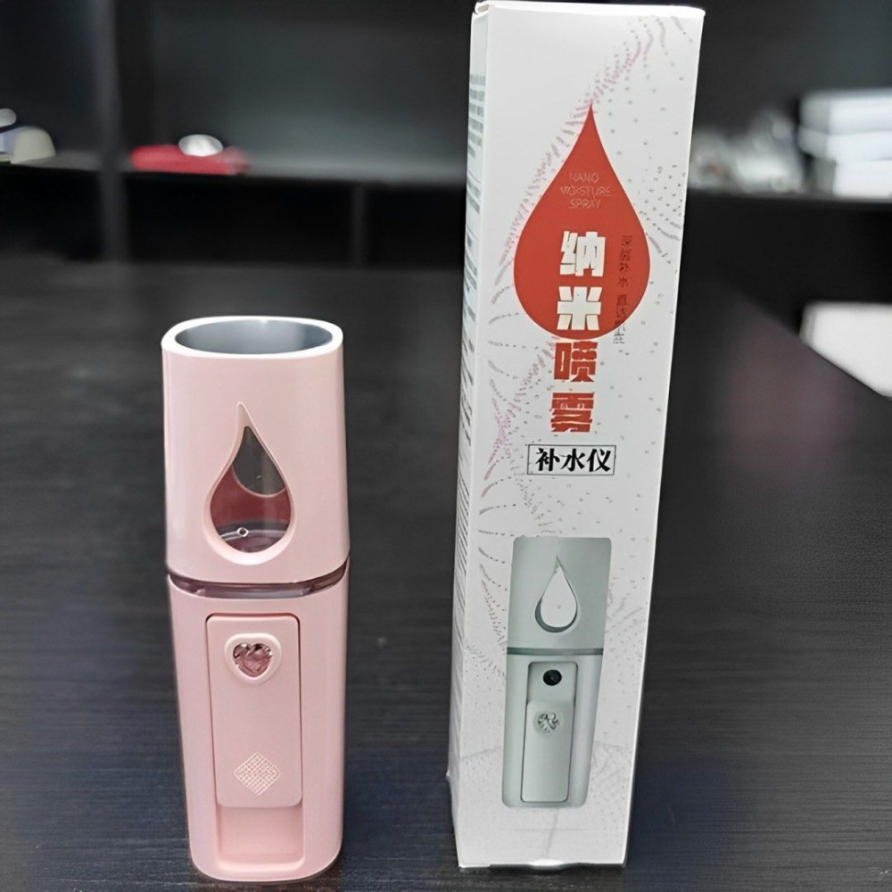 便捷式奈米保濕噴霧儀,迷你USB充電加濕器,戶外旅行水霧器,霧化美容保濕補水儀,粉色/白色-細節圖7