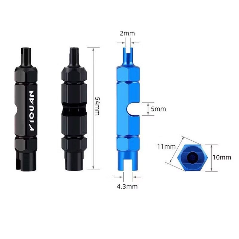 多功能氣門芯輪胎氣嘴拆卸扳手,自行車鋁合金六角柱維修工具-細節圖4