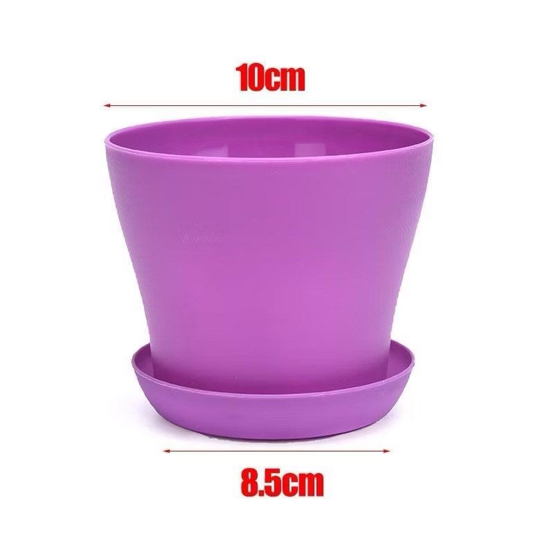 綠色植物多肉植物花盆,簡約仙人掌種植盆器,加厚陽台庭院花園綠化植物盆,排水透氣通風盆栽,綠色/紫色-細節圖3