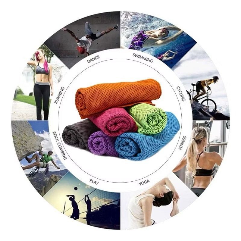 速乾運動毛巾,冷感毛巾,降溫冰涼巾,慢跑跑步擦汗毛巾,玫紅色-細節圖2