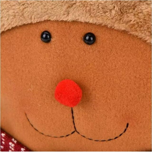 聖誕節五角星麋鹿抱枕,客廳沙發靠枕,創意耶誕節氣氛裝飾枕頭,聖誕交換禮物-細節圖4