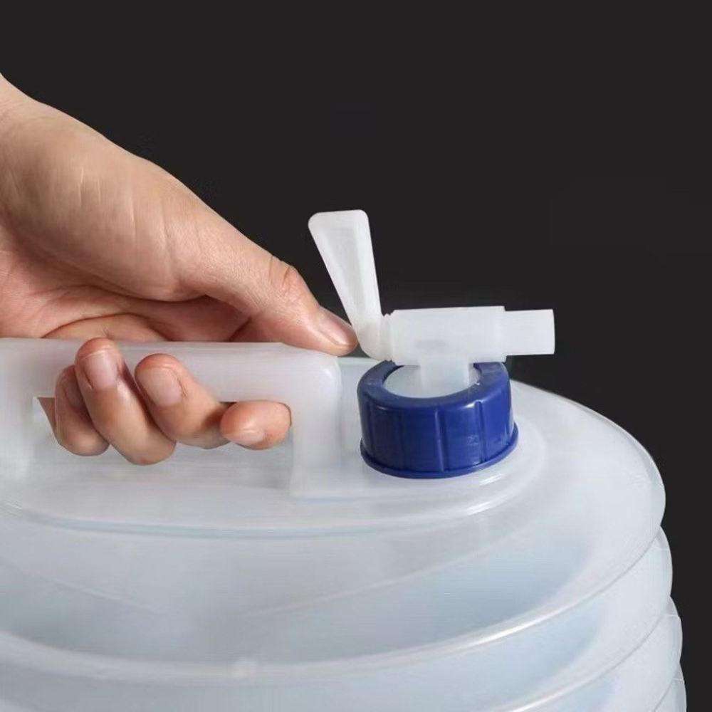 便攜式折疊伸縮水袋,5L戶外摺疊水桶,露營野炊旅行飲用水容器,可調節出水口水桶-細節圖4