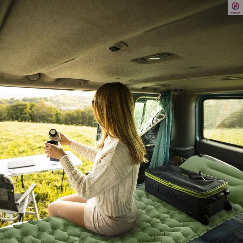 戶外露營按壓式充氣床墊,旅行帳篷腳踩充氣睡墊,便攜登山床墊-細節圖7