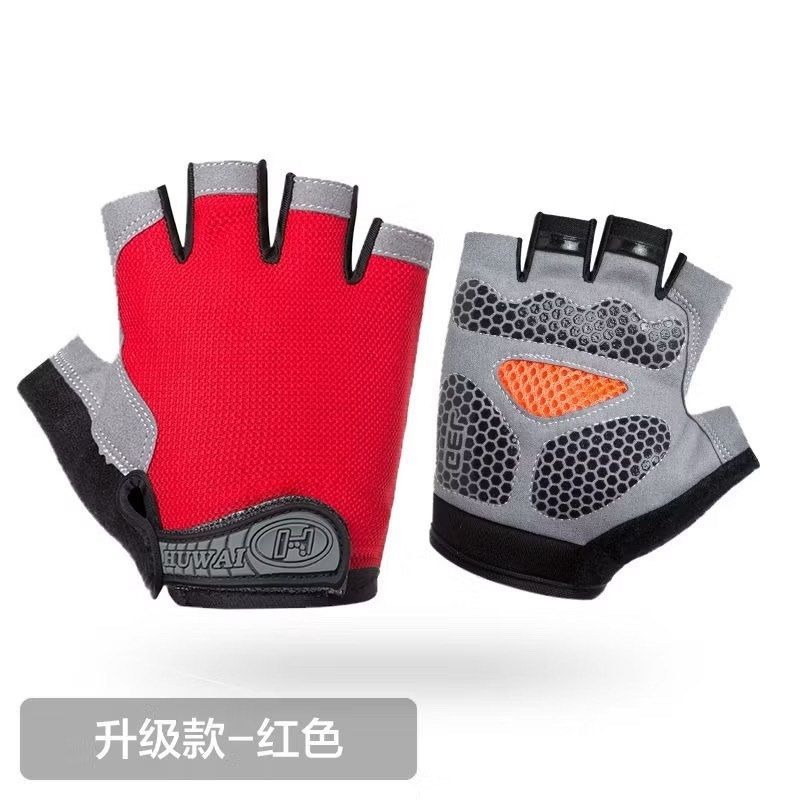 專業矽膠防滑健身手套,透氣運動防護半指手套,戶外單車自行車騎行手套-細節圖4