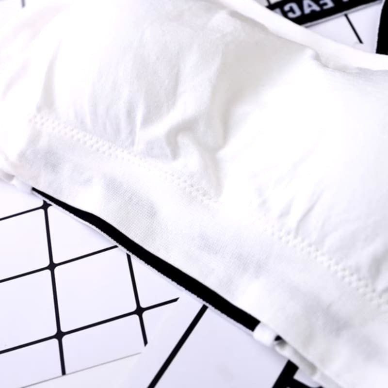 無鋼圈運動內衣,字母肩帶美背運動背心,健身吸濕排汗瑜珈小背心,交叉肩帶小可愛-細節圖3