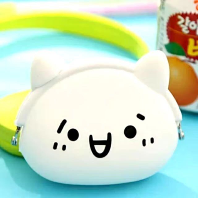 顏文字君矽膠零錢包,蠢貨小貓萬用包,創意可愛零錢袋,多功能小巧收納包-細節圖4