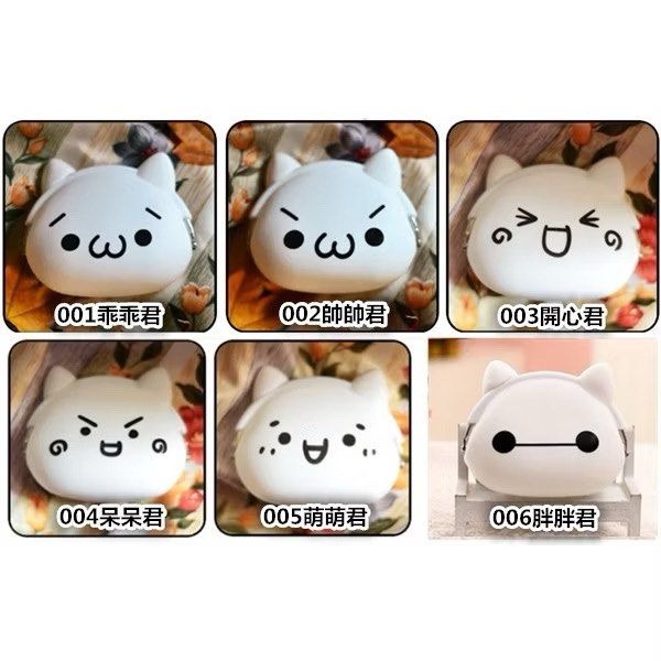 顏文字君矽膠零錢包,蠢貨小貓萬用包,創意可愛零錢袋,多功能小巧收納包-細節圖5