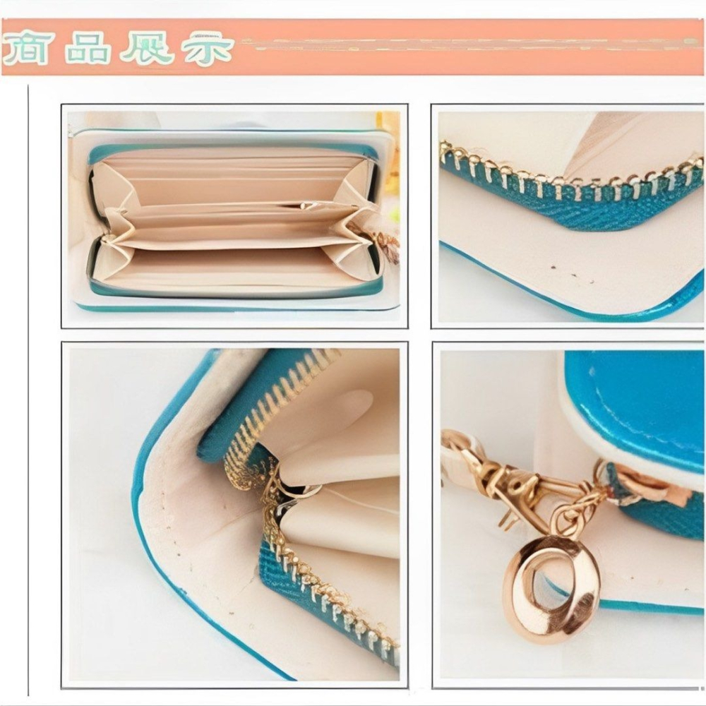 時尚黑色男用長夾,大容量長款皮夾,多卡層卡片整理收納夾,外出手拿包-細節圖2