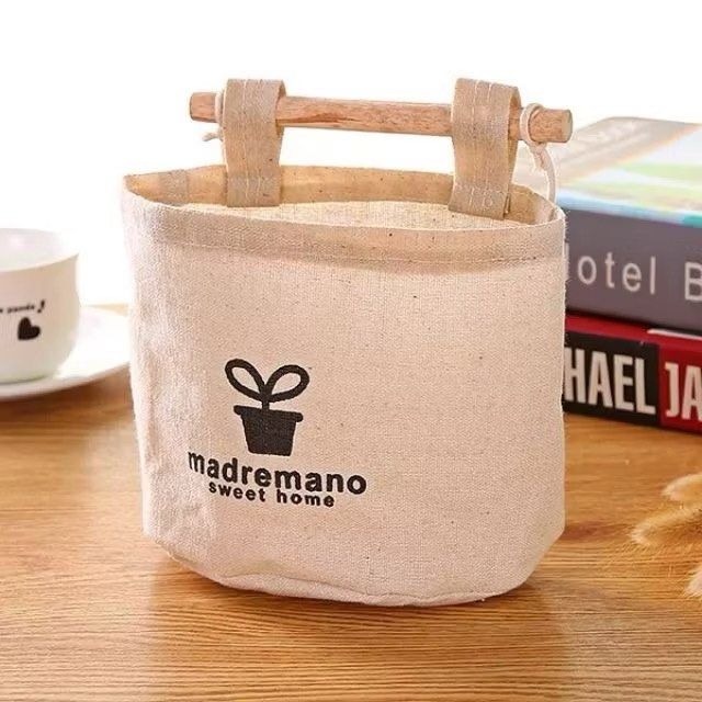 海軍風白色棉麻懸挂式收納袋,布藝門後懸掛儲物袋,牆面整理收納袋,北歐居家雜物裝飾掛袋-細節圖7