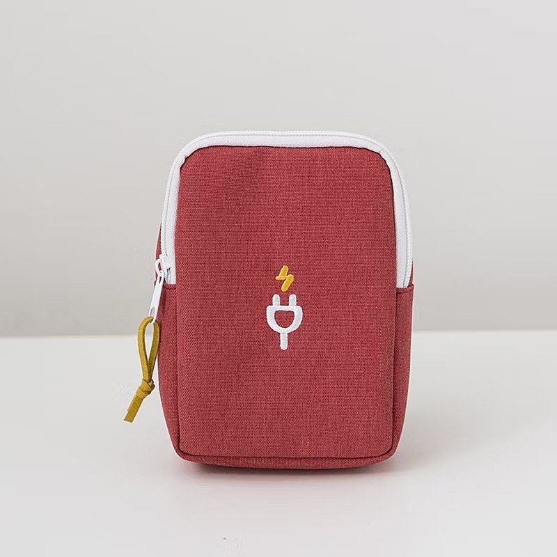 可愛多功能充電器充電線旅行收納包,行動電源3C配件收納整理袋,防潑水戶外旅遊收納袋-細節圖9