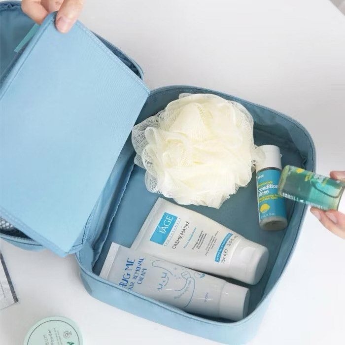 大容量防水旅行收納包,便攜外出旅遊化妝品整理包,多功能出差洗漱包,盥洗包,化妝包-細節圖3