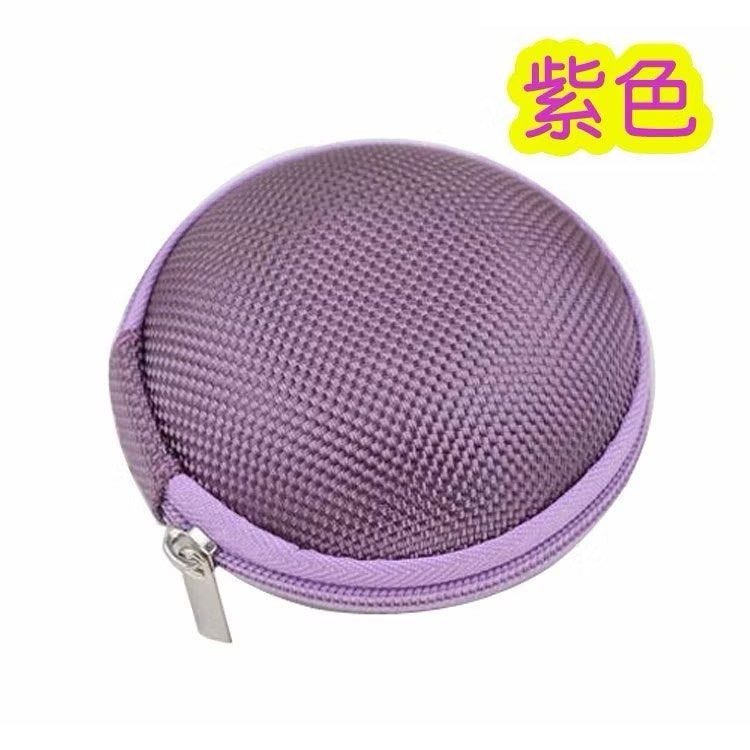 圓形旅行收納包,硬殼耳機收納盒,旅遊充電線整理拉鍊包,零錢包-細節圖5