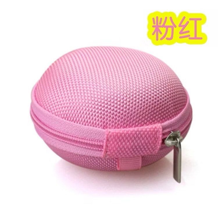 圓形旅行收納包,硬殼耳機收納盒,旅遊充電線整理拉鍊包,零錢包-細節圖7