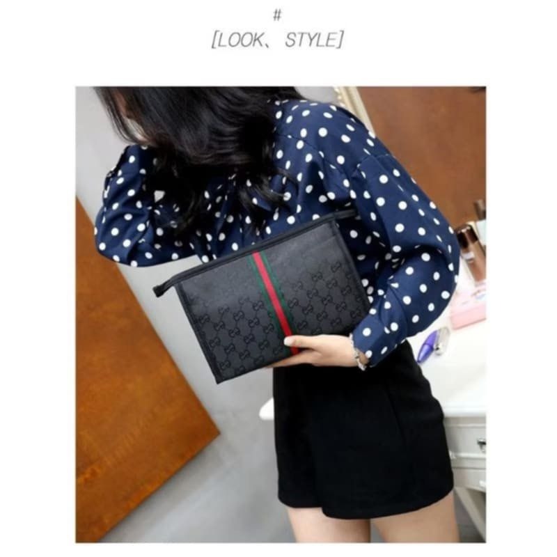 韓國便攜迷你化妝包,大容量隨身旅行收納包,時尚簡約手拿包,出國旅遊洗漱包-細節圖3