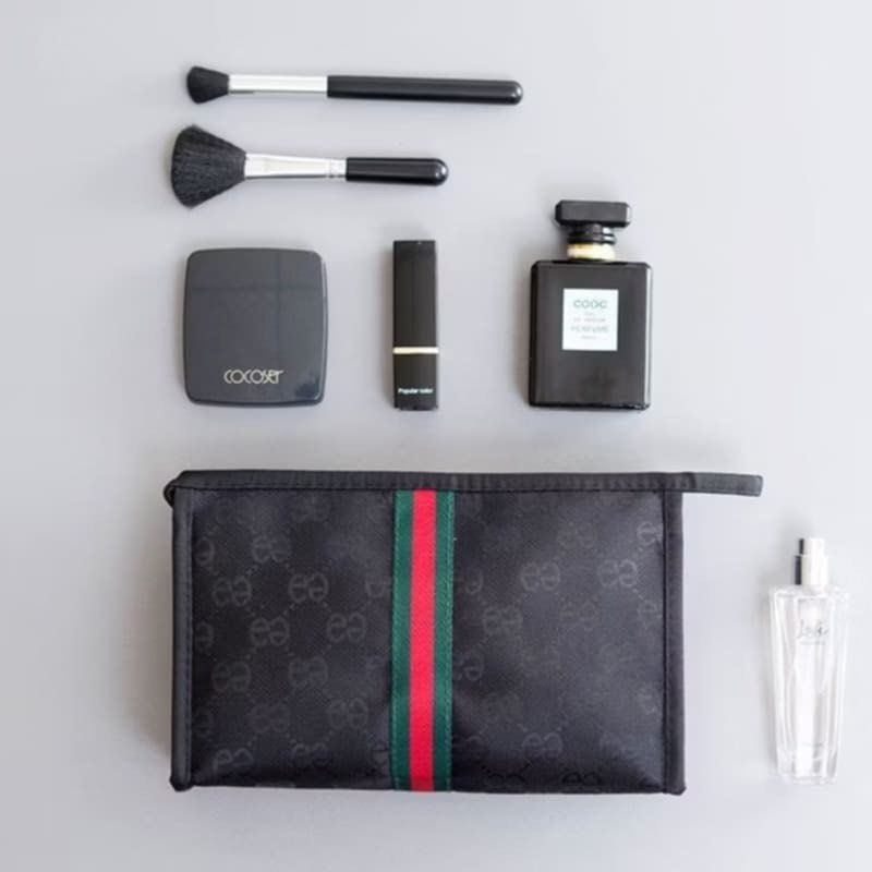 韓國便攜迷你化妝包,大容量隨身旅行收納包,時尚簡約手拿包,出國旅遊洗漱包-細節圖4