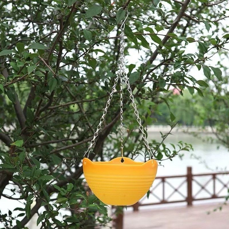 典雅吊掛花盆,園藝懸掛多肉種植花器,庭院加厚裝飾花籃-細節圖4