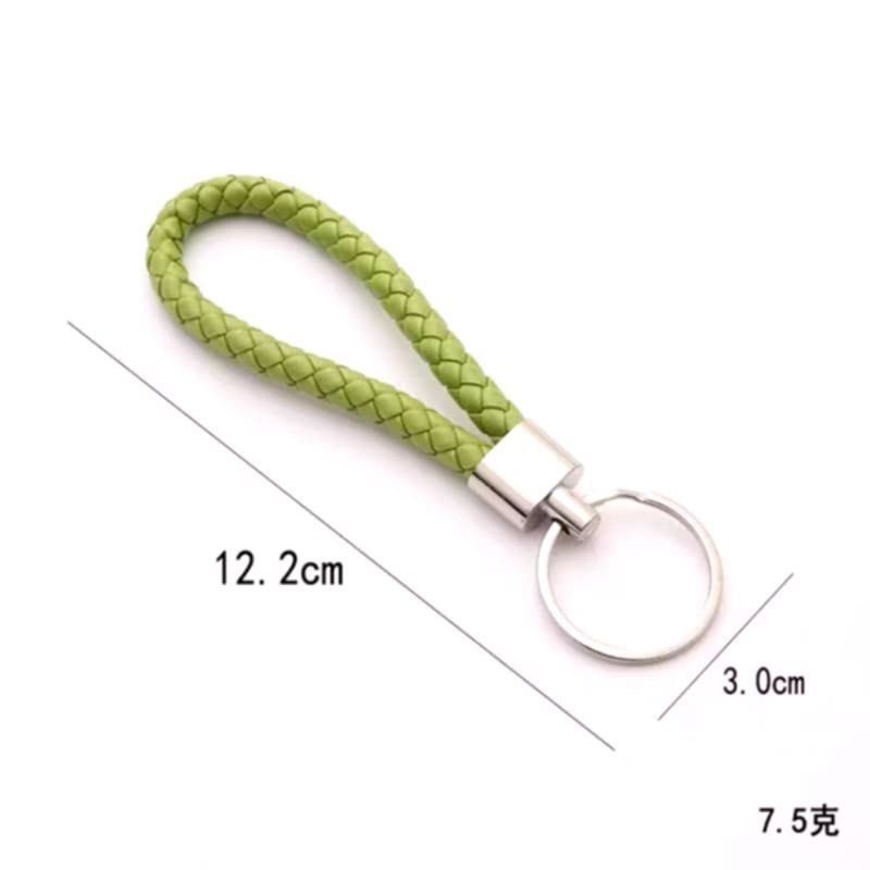 情侶皮革編織繩鑰匙圈,創意汽車鑰匙扣掛件,金屬皮繩鑰匙掛飾,車鑰匙飾品-細節圖5