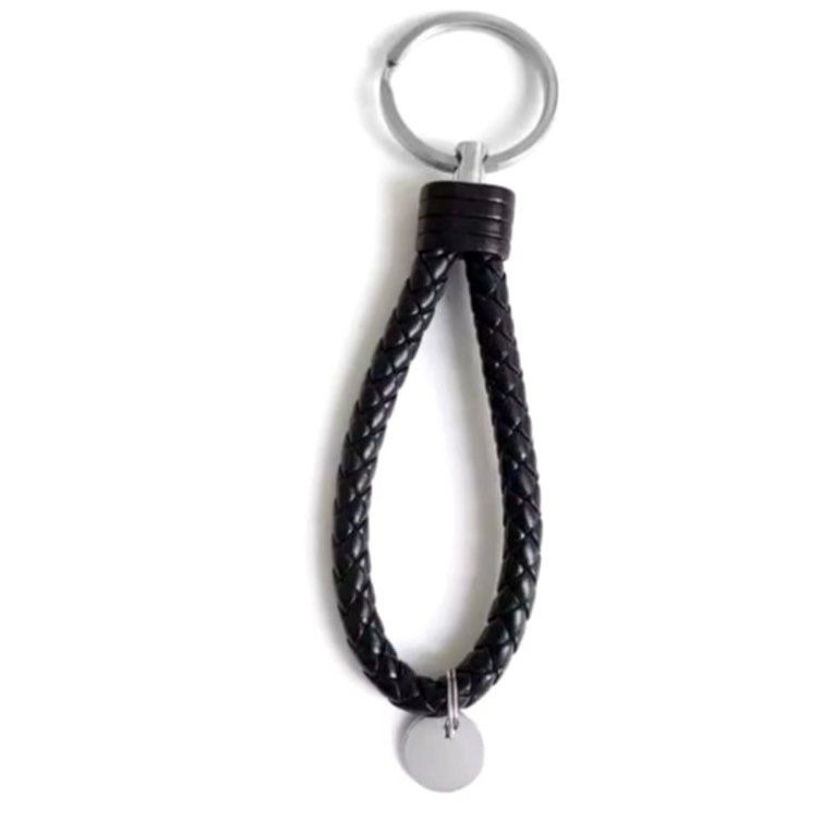 情侶皮革編織繩鑰匙圈,創意汽車鑰匙扣掛件,金屬皮繩鑰匙掛飾,車鑰匙飾品-細節圖8