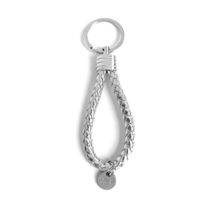 情侶皮革編織繩鑰匙圈,創意汽車鑰匙扣掛件,金屬皮繩鑰匙掛飾,車鑰匙飾品-細節圖10