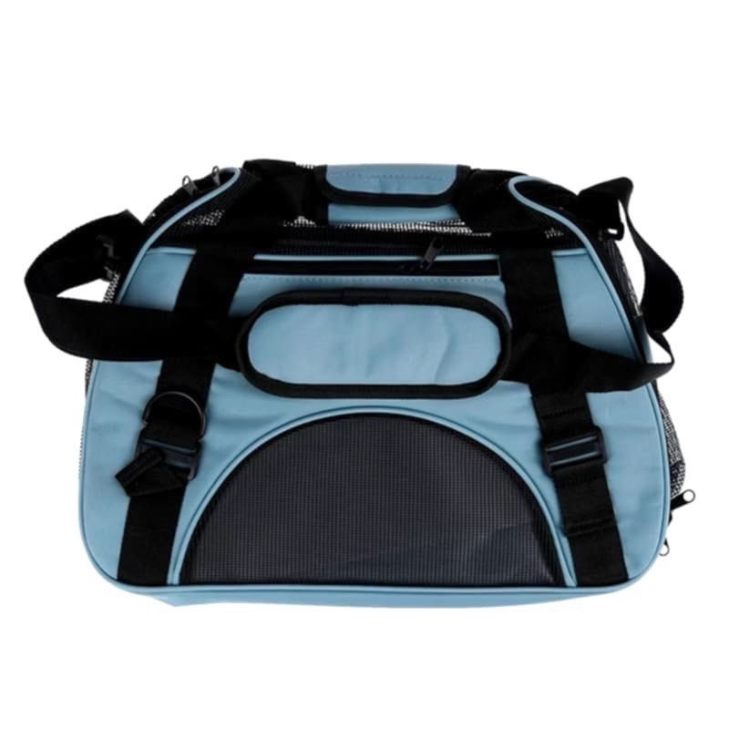 四面透氣網格外出攜帶寵物包,折疊小型動物貓狗外出旅行袋,小動物手提包,外出籠寵物背包-細節圖5