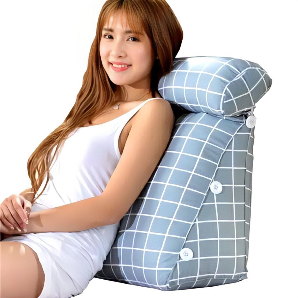 簡約三角靠墊護頸枕,日系多功能午休靠枕,立體懶人枕頭-細節圖3