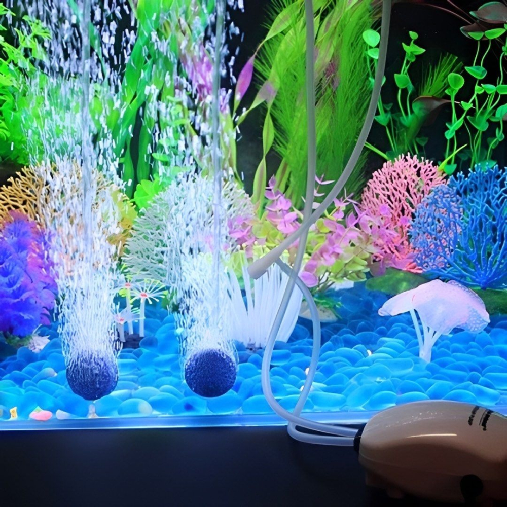 雙孔魚缸氧氣泵,水族箱增氧氧氣汞,水族打氣幫浦,魚兒氧氣機-細節圖2