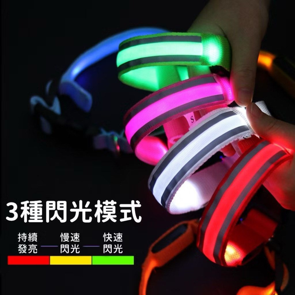 LED發光寵物項圈,夜間散步安全遛狗項圈,發亮狗狗牽繩項圈-細節圖3