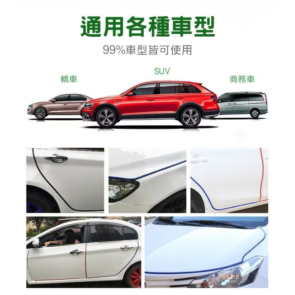 汽車門防撞條貼,隱形通用型免黏貼門邊防刮車身保護膠條,車門防撞裝飾條,隱形膠條,5m-細節圖5
